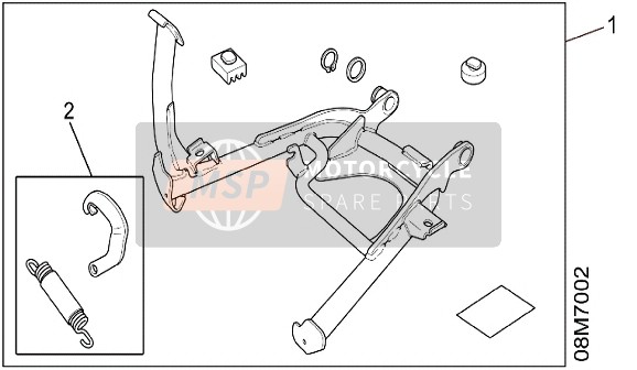 Honda CRF1000A 2016 Kit, Cavalletto principale per un 2016 Honda CRF1000A