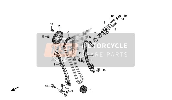 Honda CRF1000D 2016 Nokkenasketting & Spanner voor een 2016 Honda CRF1000D