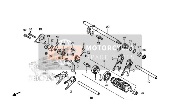 Honda CRF1000D 2016 ÉquipementShift Drum pour un 2016 Honda CRF1000D