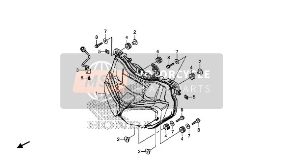 Honda CRF1000D 2016 Faro para un 2016 Honda CRF1000D