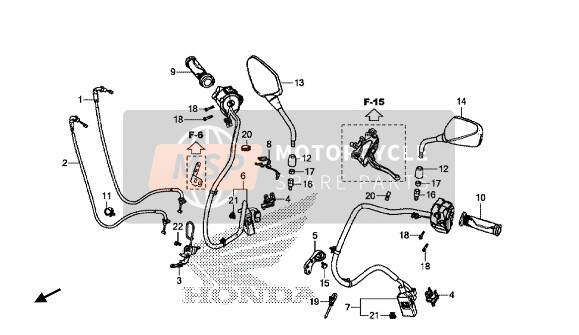 53166MGE000, Griff, L. Lenker, Honda, 2