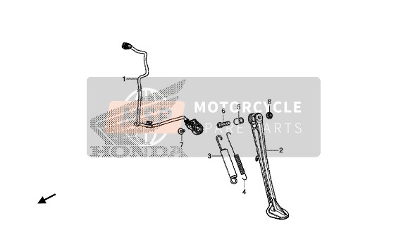 Honda CRF1000D 2016 SIDE STAND for a 2016 Honda CRF1000D