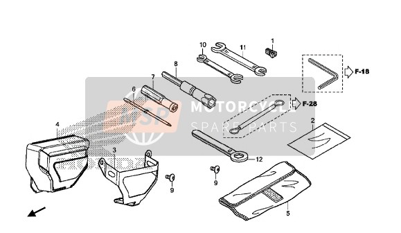 Honda CRF1000D 2016 TOOL for a 2016 Honda CRF1000D