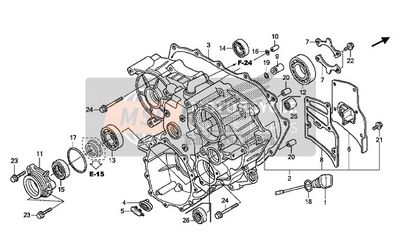 Honda GL1800B 2016 FACH HINTEN für ein 2016 Honda GL1800B