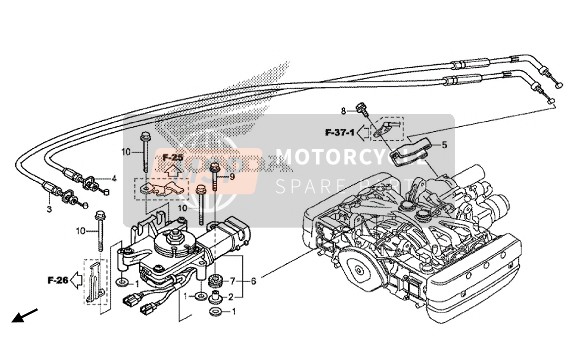 Honda GL1800B 2016 Actionneur d'inversion de marche pour un 2016 Honda GL1800B