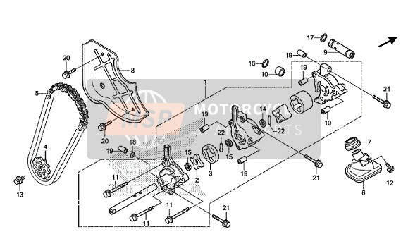 Honda GL1800B 2016 ÖLPUMPE für ein 2016 Honda GL1800B