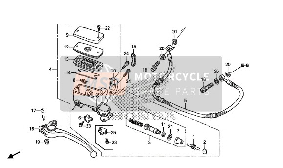 Honda GL1800B 2016 Maître-cylindre d'embrayage pour un 2016 Honda GL1800B