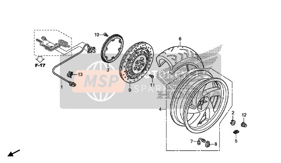 Honda GL1800B 2016 Ruota posteriore per un 2016 Honda GL1800B