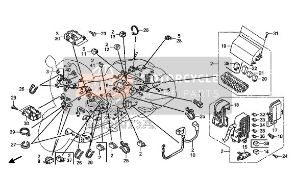 Honda GL1800B 2016 Mazo de cables para un 2016 Honda GL1800B