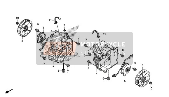 Honda GL1800B 2016 Ventilador para un 2016 Honda GL1800B