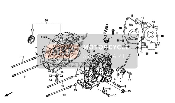 Honda MSX125 2016 Carter per un 2016 Honda MSX125