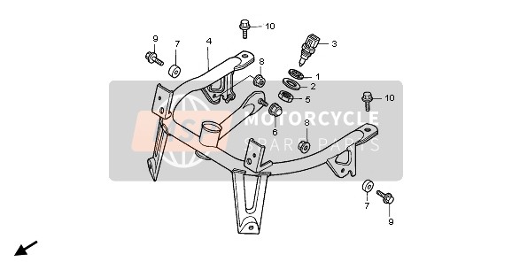 Honda GL1500A 1995 Cowling Stay per un 1995 Honda GL1500A