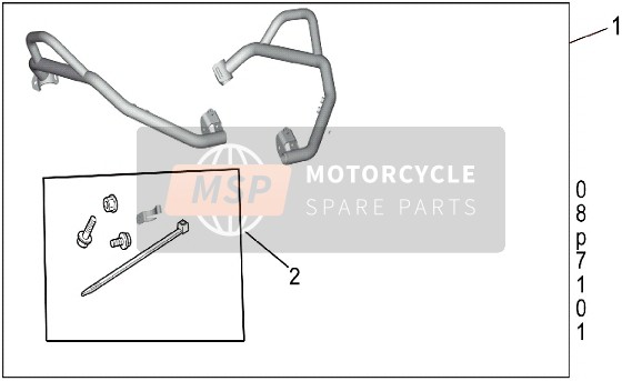 Honda NC750XA 2016 Kit, FR Tubo laterale per un 2016 Honda NC750XA