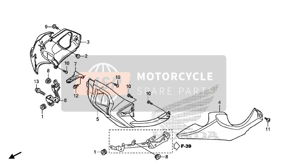 Honda NC750XD 2016 UNDER COWL for a 2016 Honda NC750XD