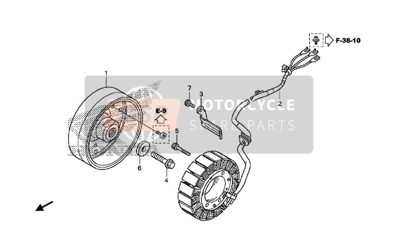 Honda VFR1200XDL 2016 Generator voor een 2016 Honda VFR1200XDL