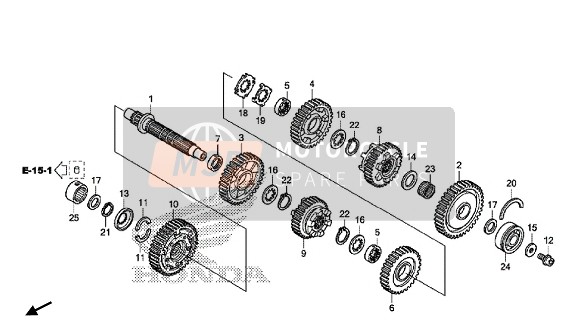 Honda VFR1200XDL 2016 TRANSMISSION (COUNTERSHAFT) for a 2016 Honda VFR1200XDL