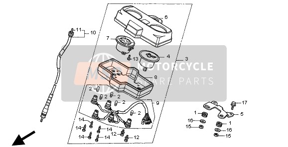 Honda CG125 1998 Meter (MPH) per un 1998 Honda CG125