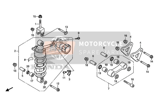 Honda VFR1200XL 2016 Cuscino posteriore per un 2016 Honda VFR1200XL