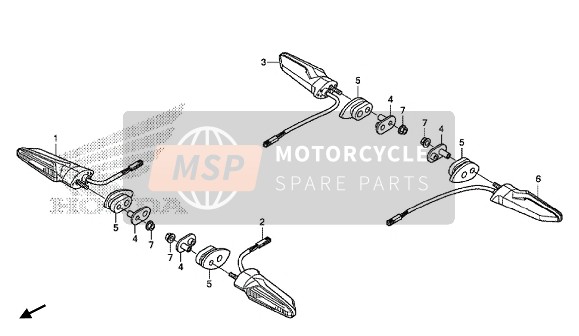 Honda VFR1200XL 2016 Indicateur pour un 2016 Honda VFR1200XL