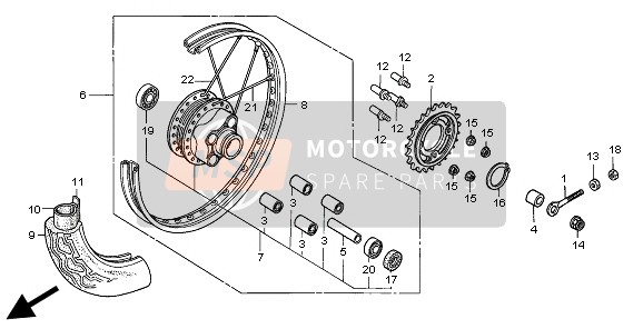 9771652178R0, Spoke Set B, 9X169, Honda, 2