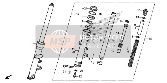 51400MGCJB1, Ens. Fourche Av. D. (Show, Honda, 0