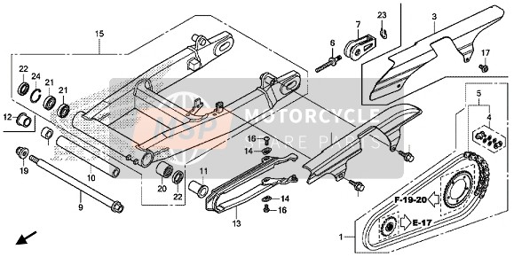 40540MFL005, Chaine De Commande (RK50H, Honda, 2