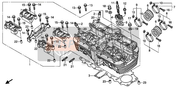 Honda CB1100RSNA 2017 Cabeza de cilindro para un 2017 Honda CB1100RSNA