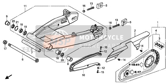 Honda CB1100RSNA 2017 Brazo oscilante para un 2017 Honda CB1100RSNA