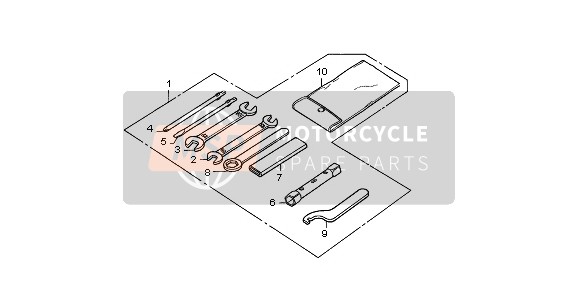 9900745000, Spanner, Pin, Honda, 0