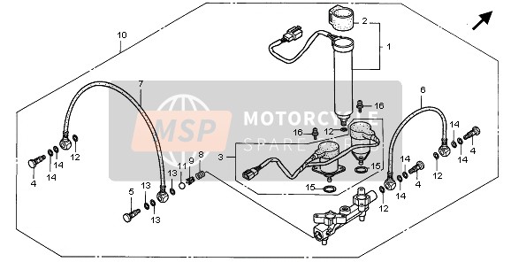 Honda GL1500A 1995 Distributeur d'air pour un 1995 Honda GL1500A