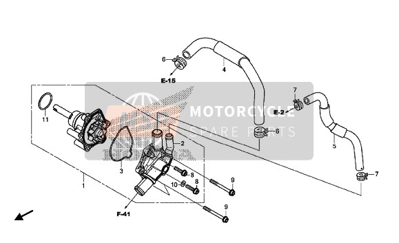 Honda CMX500 2017 Wasserpumpe für ein 2017 Honda CMX500