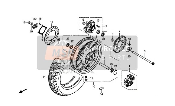 42301K87A00, Axle, Rr. Wheel, Honda, 0