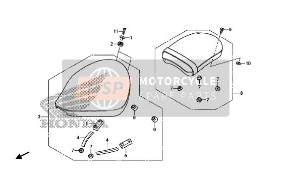 77100K87A00, Seat Assy., Single, Honda, 0