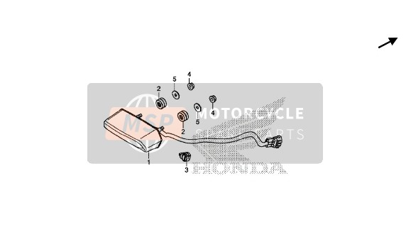 Honda MSX125A 2017 Luz De La Cola para un 2017 Honda MSX125A