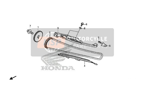 Honda NC750SA 2017 CAM CHAIN & TENSIONER for a 2017 Honda NC750SA