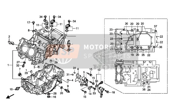 Honda NC750SA 2017 Caja Del Cigüeñal para un 2017 Honda NC750SA