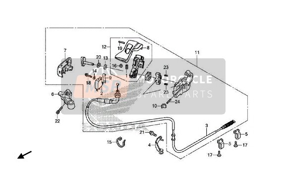 Honda NC750SD 2017 Leva del freno di stazionamento per un 2017 Honda NC750SD