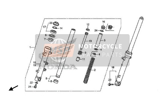 Honda NC750SD 2017 FRONT FORK for a 2017 Honda NC750SD