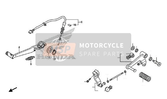 Honda NC750SD 2017 Pedaal voor een 2017 Honda NC750SD