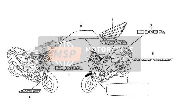 Honda NC750SD 2017 Marque & Bande pour un 2017 Honda NC750SD