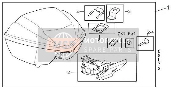 Honda NC750SD 2017 Equipo, Caja superior para un 2017 Honda NC750SD