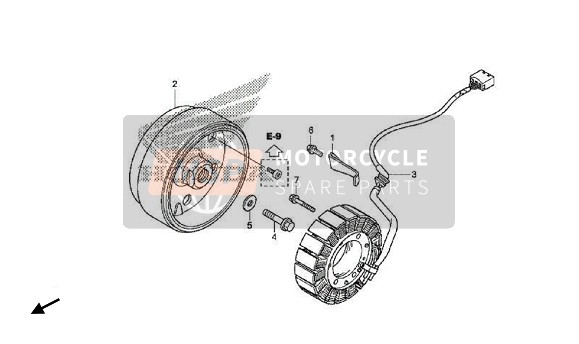 Honda NC750XA 2017 Generator voor een 2017 Honda NC750XA