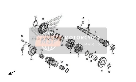 Honda NC750XD 2017 Trasmissione (Albero principale) per un 2017 Honda NC750XD