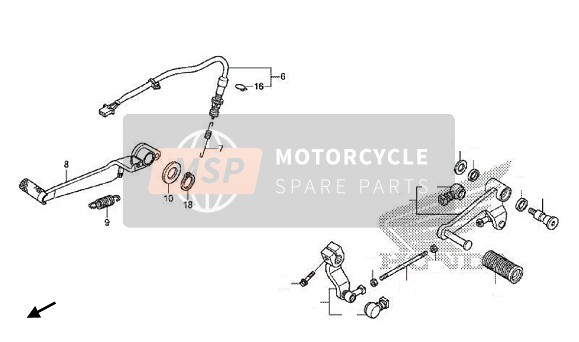 Honda NC750XD 2017 Pédale pour un 2017 Honda NC750XD