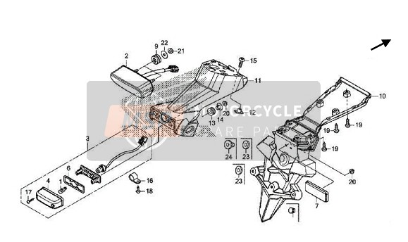 Honda NC750XD 2017 Feu Arrière pour un 2017 Honda NC750XD