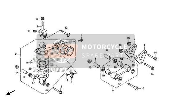 Honda VFR1200X 2017 Coussin arrière pour un 2017 Honda VFR1200X