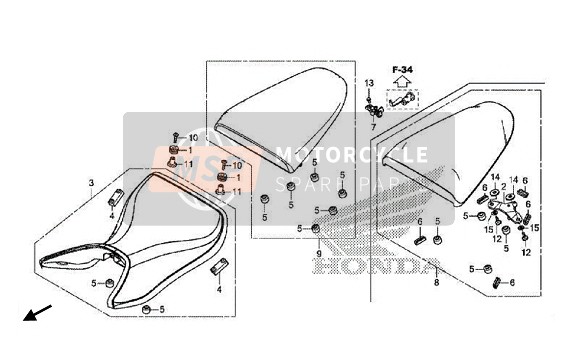 90013GHB620, Bolt, Flange, 6X14, Honda, 0