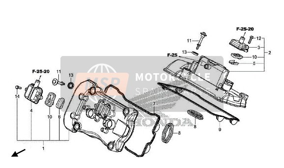 Honda VFR800X 2017 Cubierta de tapa de cilindro para un 2017 Honda VFR800X