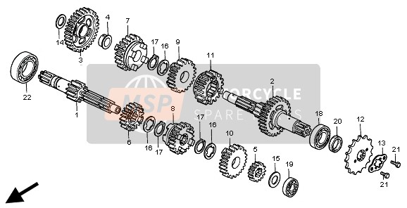 Honda CMX250C 1998 Transmission pour un 1998 Honda CMX250C