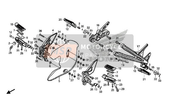 50700MJMD40, Holder, L. Main Step, Honda, 0